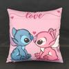 Față de pernă drăguță Disney Lilo&Stitch Personaj Anime Desen Animat Înger Pernă Canapea Decorațiune Casă Dormitor Kawaii Cadouri de Ziua de NaștereA,(7)