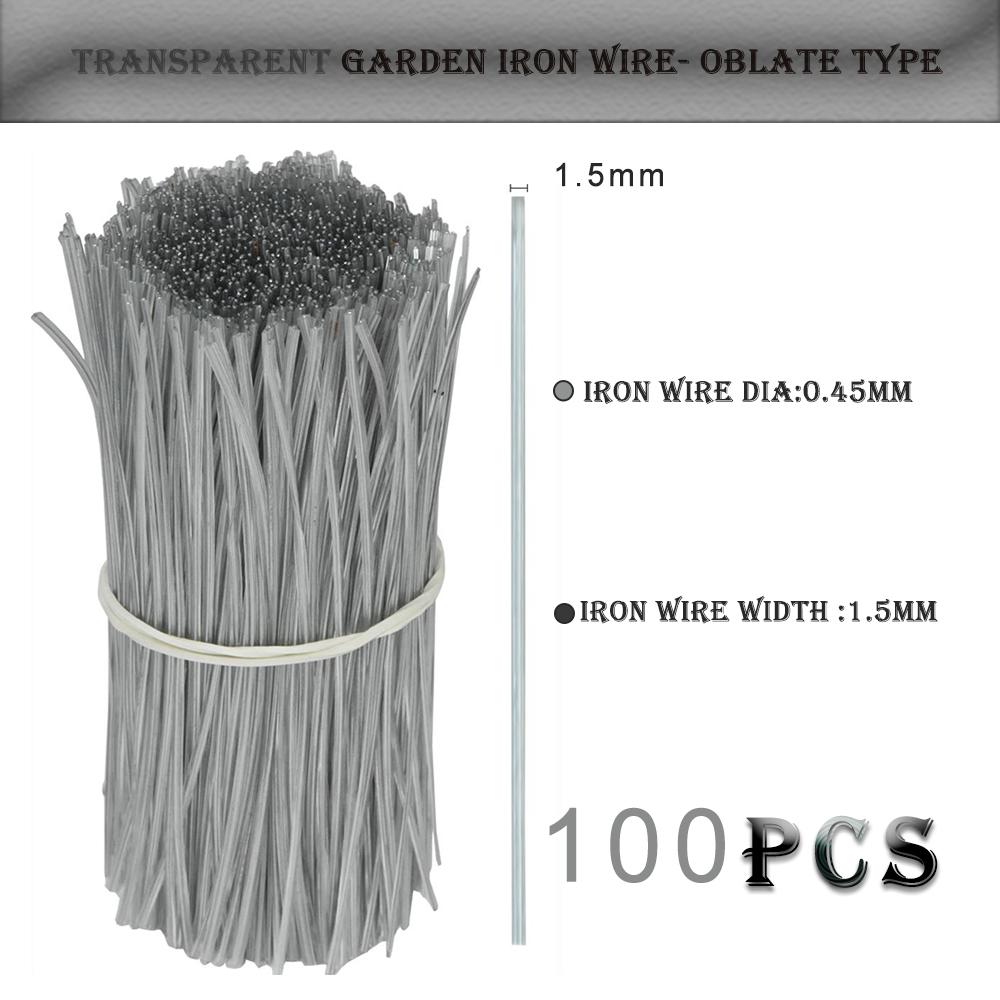 

100 шт. садовые кабельные стяжки многоразовые ПВХ пластик оцинкованная железная проволока скрутка для цветов растения вьющиеся многофункциональные фиксирующие струны 8CM