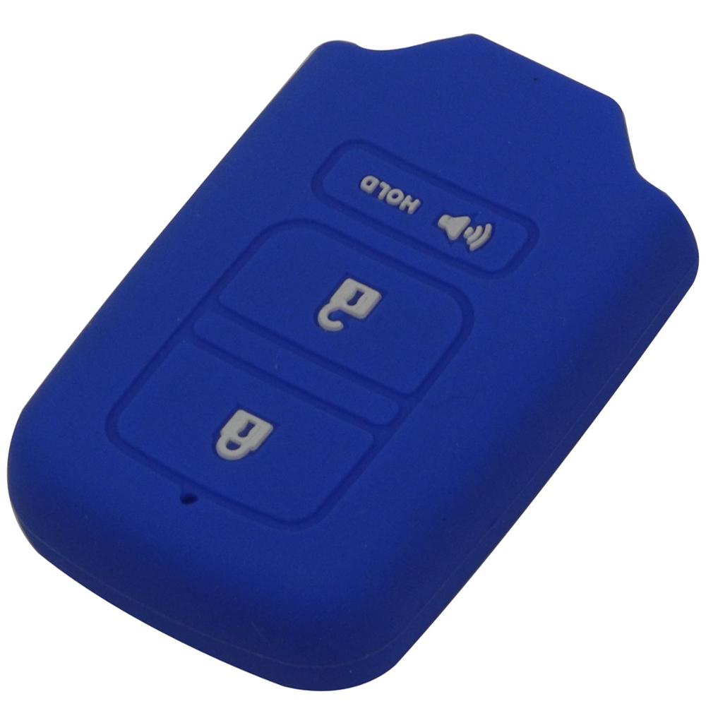 Jingyuqin 3 Buttons Silicone Car Key Fob Cover For Honda Vezel City Civic Jazz BRV BR-V HRV Keyless Entry Case Protect Holder