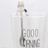 1 Pc Lovely Cat Stainless Steel Hanging Spoons Dessert Tea Coffee Scoops (7.80-inch In
