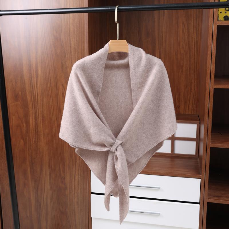 Women's 100% Cashmere Perforated Knit Shawl Wrap Casual Fashion Accessory Versatile Tie Front Winter Daily Outfit poncho scarf