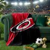 Carolina Hockey Logo Throws Blanket Flannel Blankets Plush for Couch Bed Gifts for Men Women Travel picnic blanket Christmas fan gifts