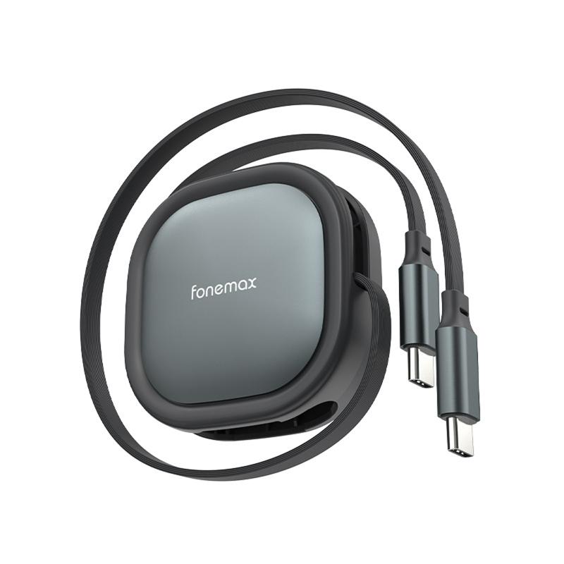 USB2.0 480Mbps 60W Data Sync Cord Type C to Type C Charging Cable Retractable Fast Charger Cord for Phone Tablets 1.2m 1