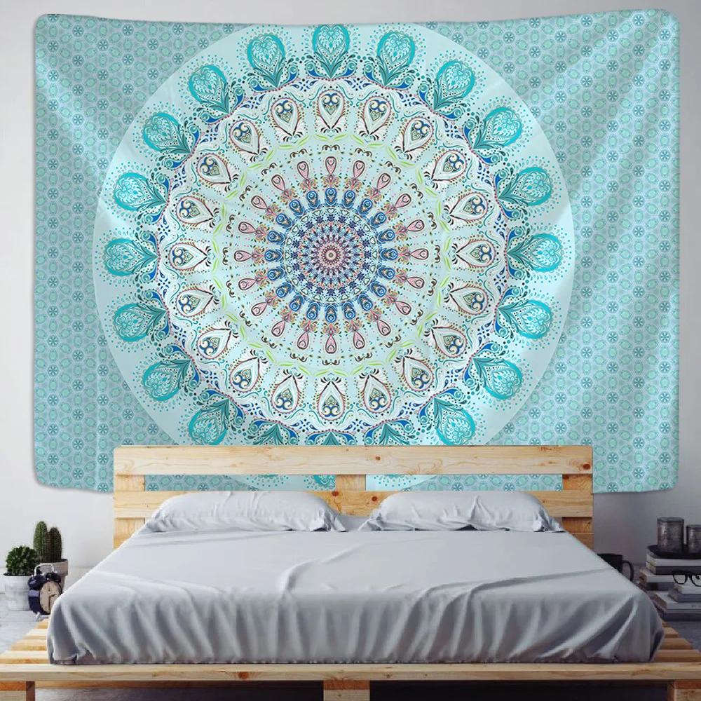 Mandala Tapestry Wall Hanging Boho Decor Wall Cloth Tapestries Psychedelic Hippie Night Moon Tapestry Mandala Wall Carpet