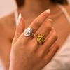 Stainless Steel Animal Ring for Neutral Oval Bee Open Ring Elegant Luxurious Waterproof Aesthetic Hand Jewelry Party Accessories