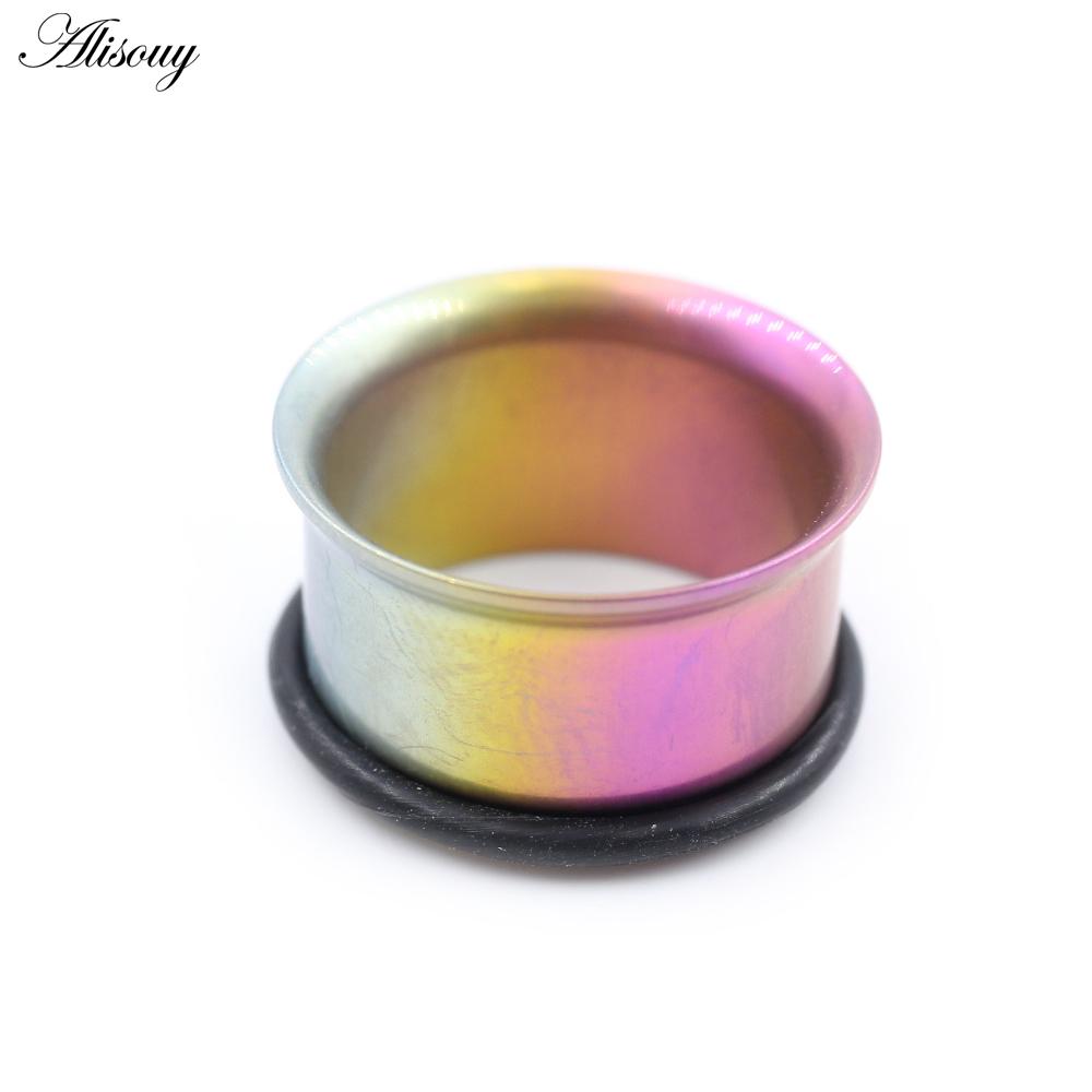 Alisouy 1PC 6-25mm G23 Titanium Kleurverloop Uitlopende Oor Gauges Tunnels Plugs Stretchers Expander Flesh Piercing Lichaams Sieraden