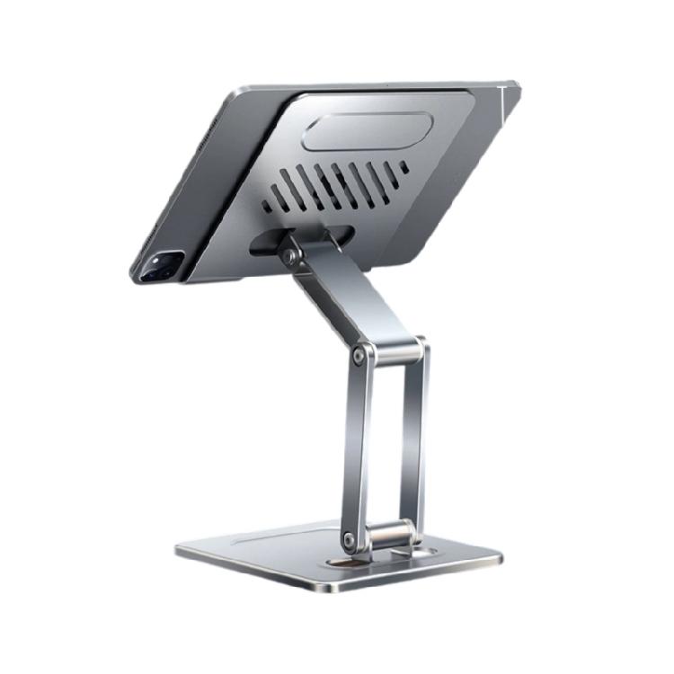 

Aluminum Foldable Tablet Bracket Stand Portable Laptop Bracket Heat Dissipation Adjustable Stand for Laptop Notebook серебряный