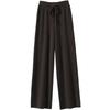 Pants for Women Elastic High Waist Long Trousers Plus Size Thickened Stretchy Solid Colour Versatile Casual Wide Leg  Pants
