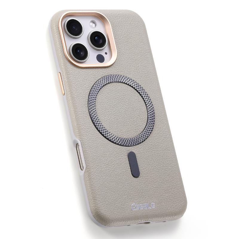 

New Luxury Solid Color Leather For Magsafe Magnetic Shockproof Phone Case For iPhone 17 Pro Max 15 13 14 16 Pro Max Bumper Cover iPhone17 Pro
