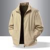 Men's Jacket Sports Loose Korean Style Casual Solid Color Pocket Long Sleeve Zipper Cardigan Top