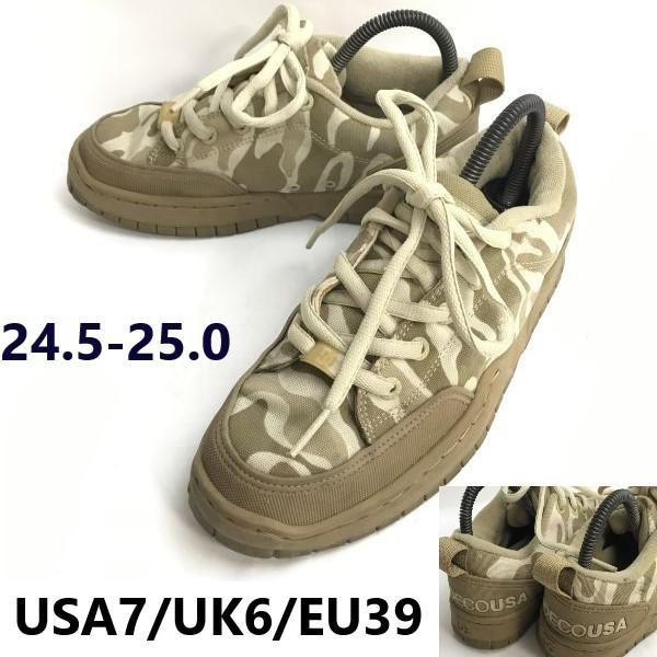 

DC SHOES camouflage sneakers 24.5-25 brown