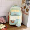 Large Capacity Girls Backpack Color Contrast Student Schoolbag