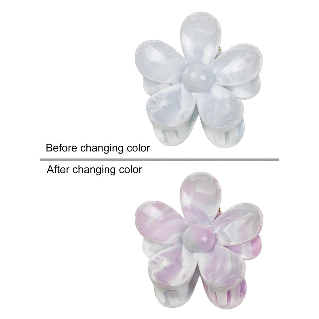 New Hawaiian Flower Hair Claw Clips Discoloration In Sunlight, Strong Hold Beach Hair Accessories for Women Thin Thick Hair