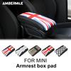 Leather For Mini F54 F55 F56 F60 R55 R56 R60 Auto Hand Rest Pad Central Armrest Storage Box Cover Protective Mat Accessories AZ85