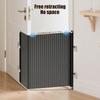 Retractable Pet Safety Gate Baby Barrier Indoor Mesh Fence Stair Barrier for Dogs Kitten with Reinforced Strip Prevent Crawling