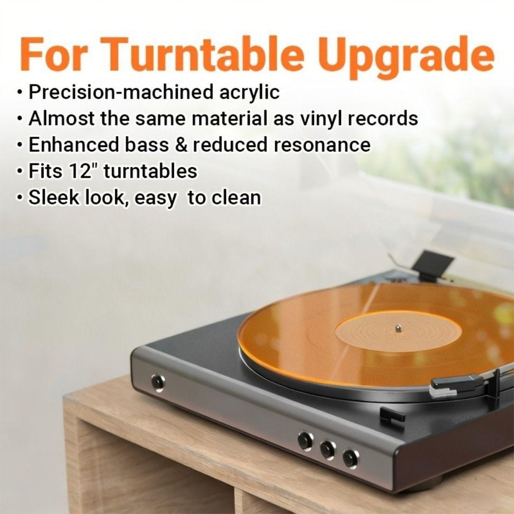 Anti-Static Acrylic Turntable Mat 12 Inch Vinyl Slipmat Record Platter Mat  Music Listening