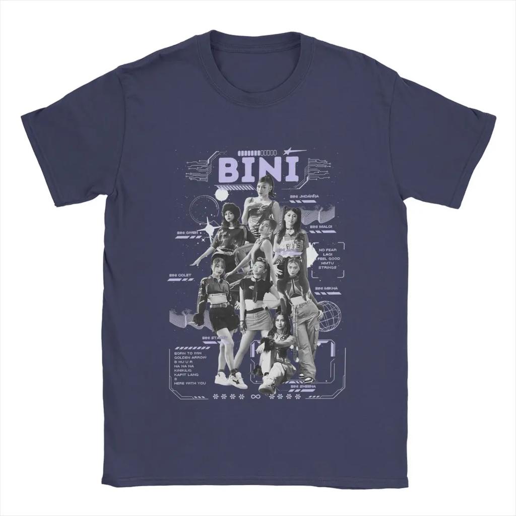 T-Shirts BINI Casual 100% Cotton Tee Shirt Short Sleeve T Shirts O Neck Clothes Birthday Present