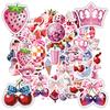 35pcs Whimsical Disco Stickers Colorful Cute Food DIY Stickers Animal Stickers For Notebook Luggage Mobile Phone Cup