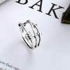 Ring Bead Silver Stress Relief Anxiety Transfer Bead Fashion Accessory Women