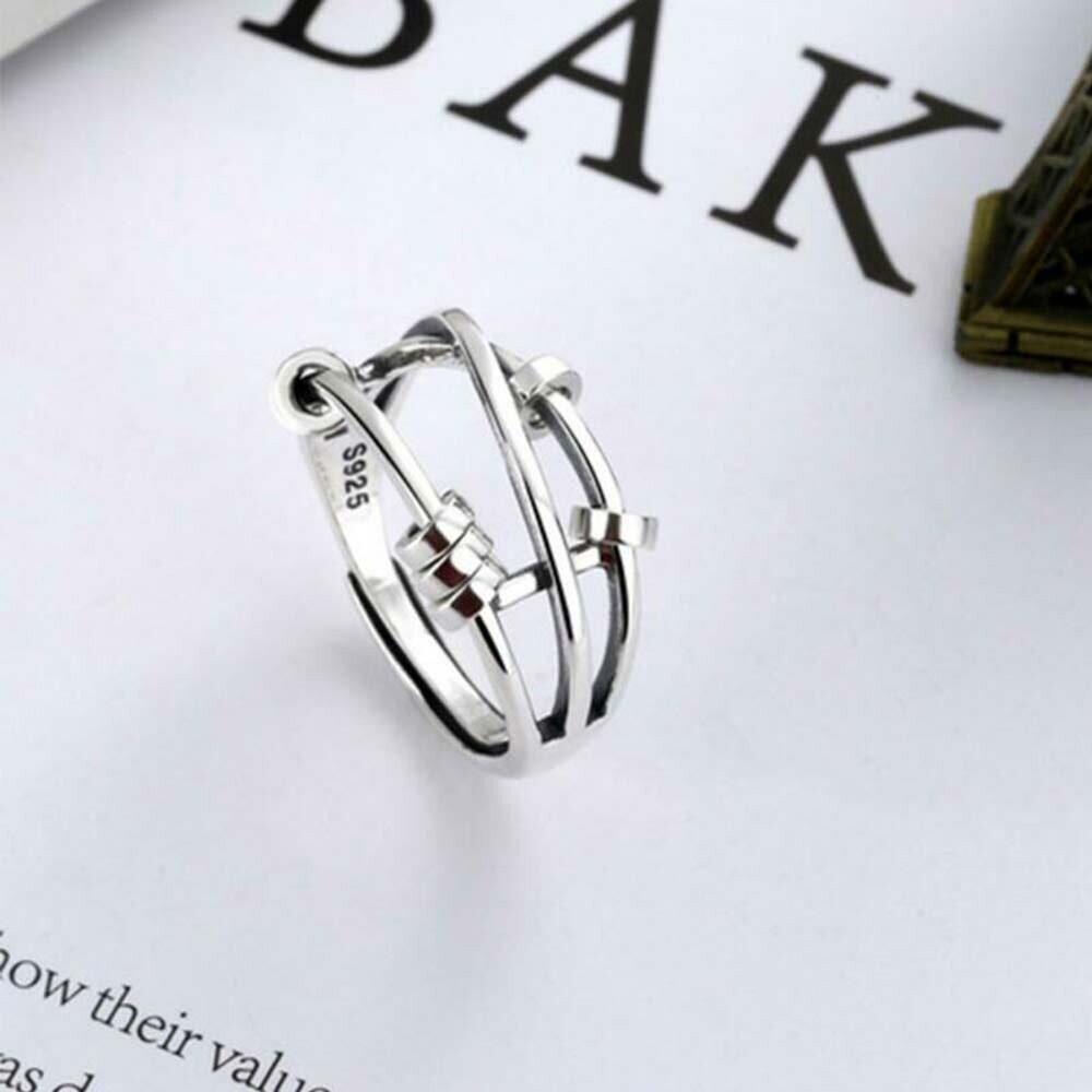 Ring Bead Silver Stress Relief Anxiety Transfer Bead Fashion Accessory Women