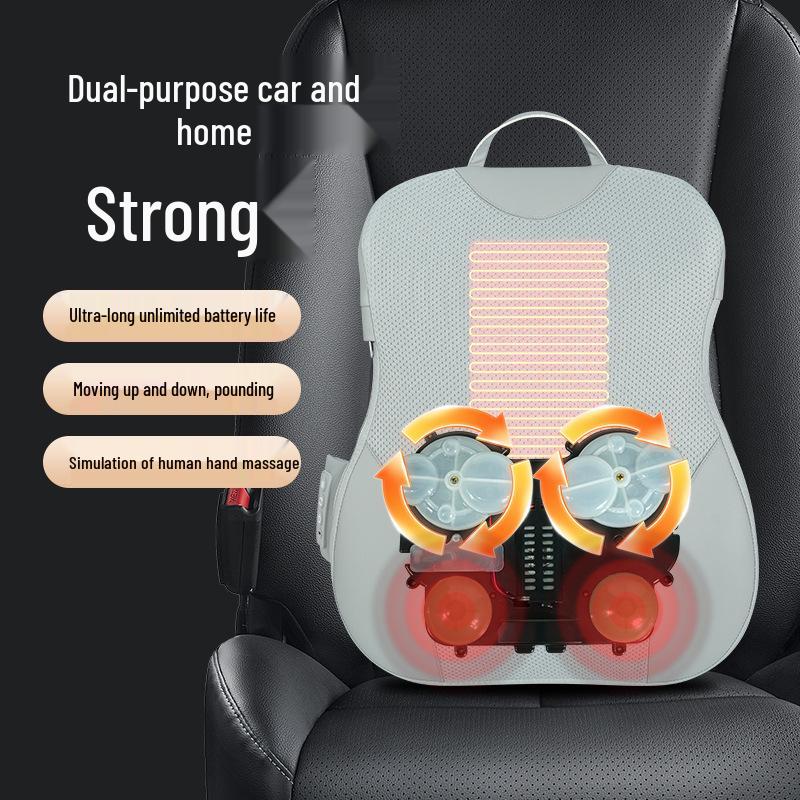 Percussion Shoulder, Neck, and Lumbar Full Body Massage Cushion with Kneading Massage Pad.