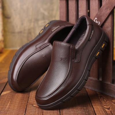Fashion New High Quality Soft Cow Leather Men's Shoes Man Brown Business Dress Shoes Classic Round Toe Moccasins Zapatos Hombre