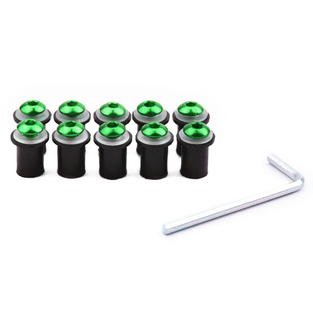 For Honda For Kawasaki Aluminum Fastener Kit Motorcycle Maintenance Black Anodized Aluminum Material Compact Design