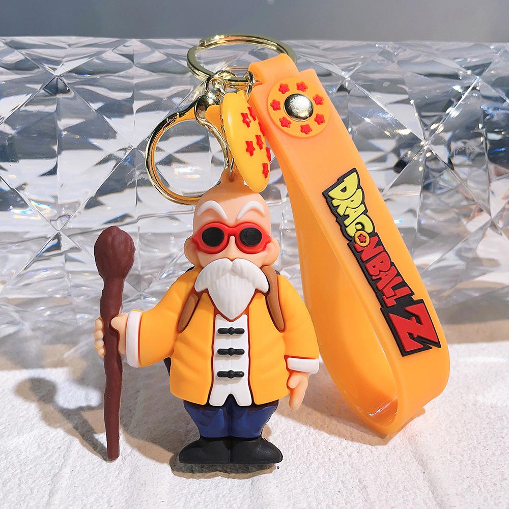 Dragon Ball Z Keychain Anime Super Saiyan Goku Figure Cute Keyring Bag Pendent Car Ornament Key Accessories Kids Toy Xmas Gifts