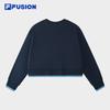 FILA FUSION Women's Faux Two-Piece Short Pullover Sweatshirt