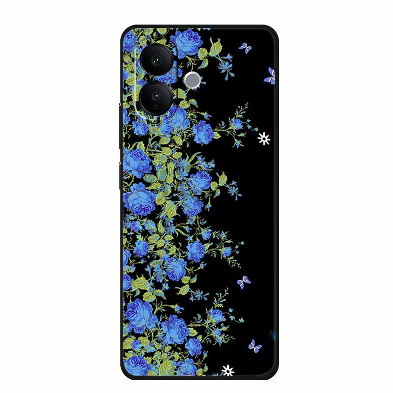 Black Silicone Case For Vivo V60 Lite 4G Case Cartoon Cat Soft Back Cover For Vivo V60 Lite 5G Phone Case 6.77" Coque Funda Para