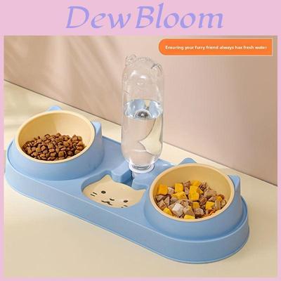 Pet Cat Food And Water Bowl Set With Antispill Design For Home Use