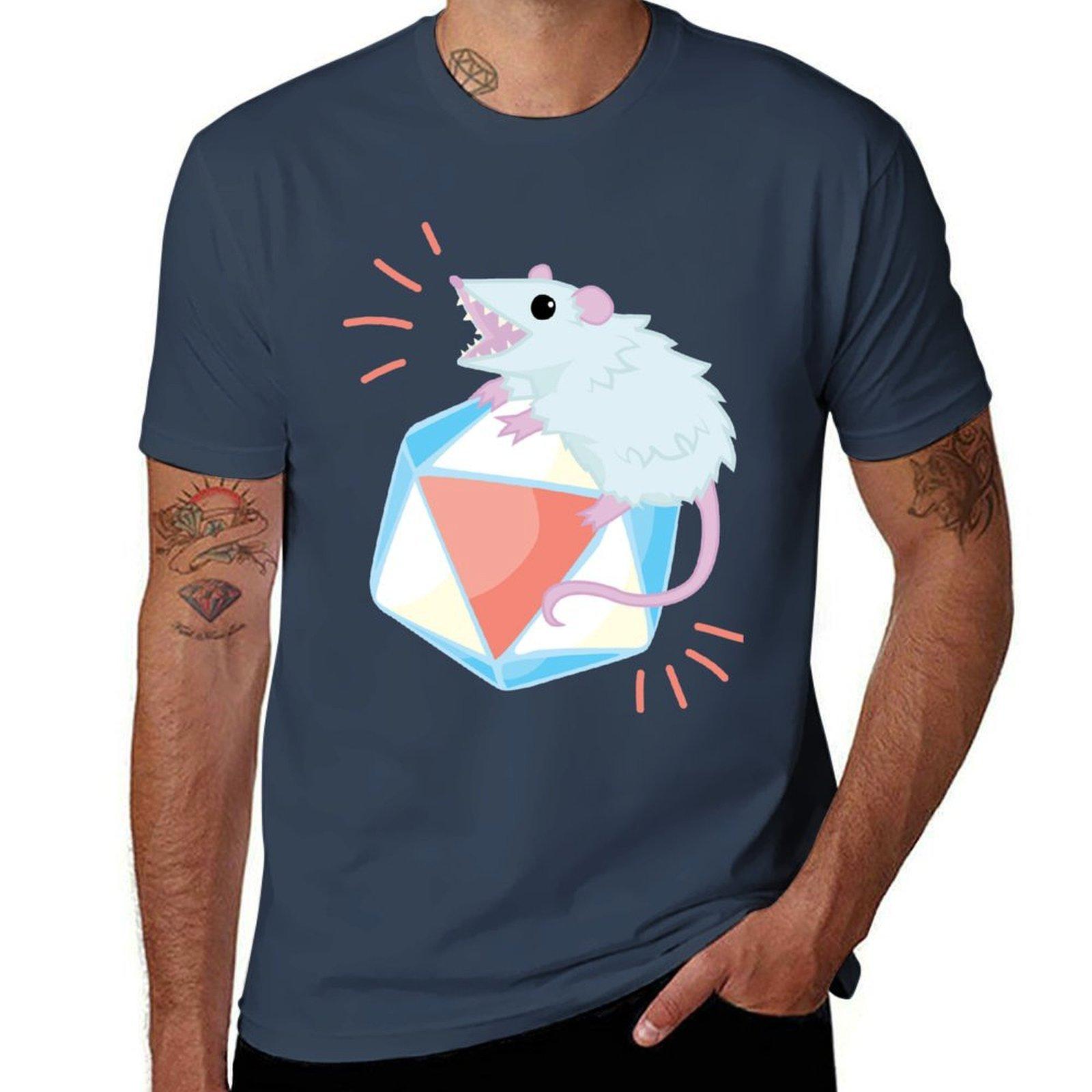 Opossum D20 Tshirt Basic Solid Tee For Daily Use S