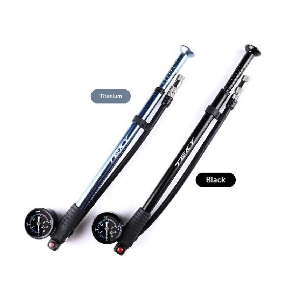 OFFBONDAGE Portable Bicycle Pump 300PSI Bike Air Pump Portable Tire Inflator MTB Road Bike Pump with Gauge Schrader Presta Valve