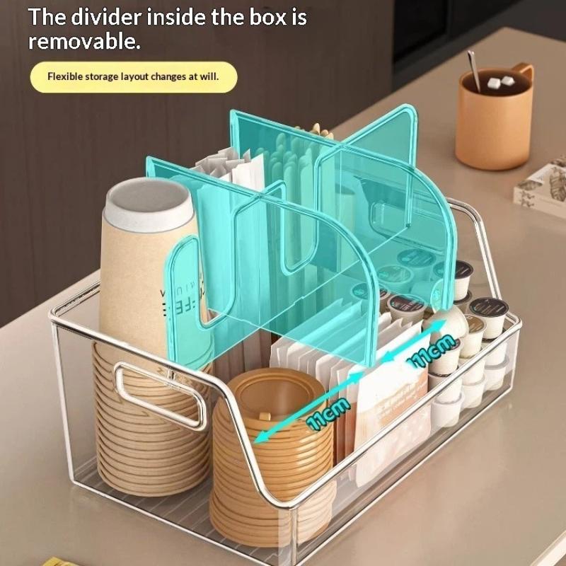 Disposable Cup Holder Stand Coffee Shop Milk Tea Paper Cup Organizer Desktop Storage Rack Vendor Stall Utensils Plastic Square