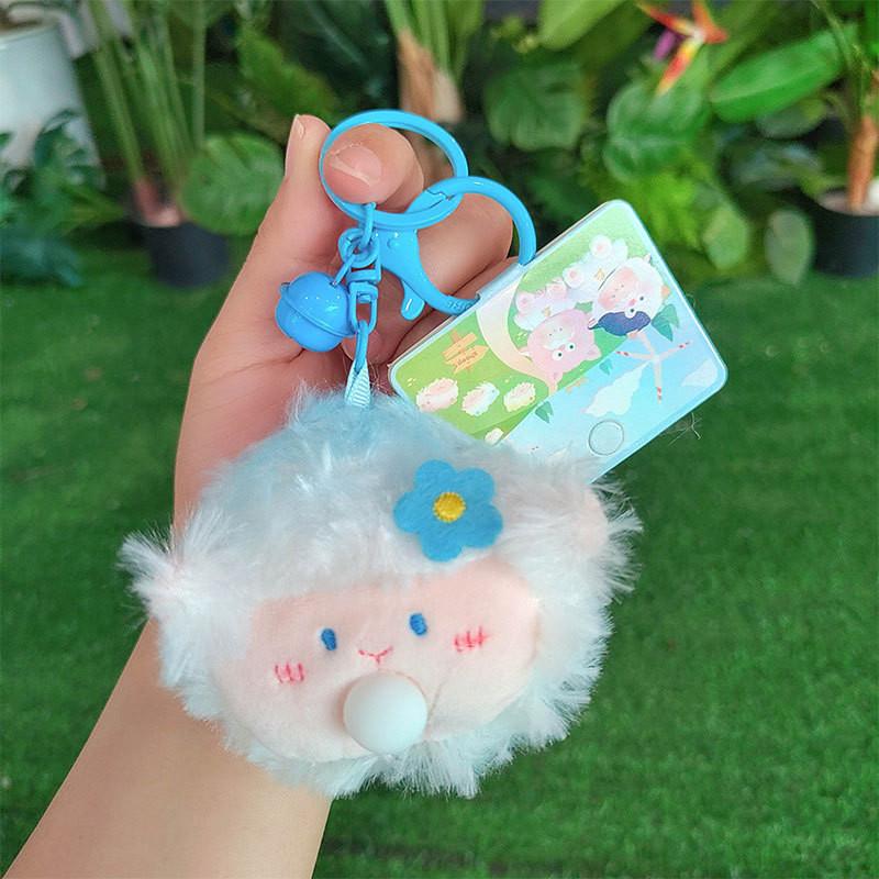 Adorable Plush Sheep Keychain Soft Cartoon Keyring Perfect For All Occasions