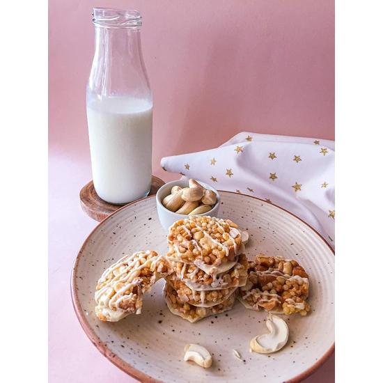 Open Secret White Choco Cashew Story Box | Family Snacks Biscuit | No Added Maida 6 Cookies, 75g