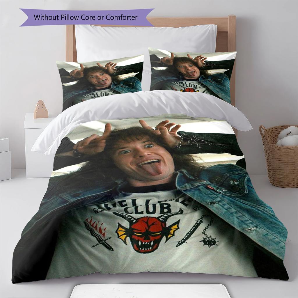 Cartoon Pattern Bedding Quilt Set Quilt Cover Pillowcase Home Decoration Birthday Gift (1 * Duvet Cover + 2 * Pillowcase, Without Core)