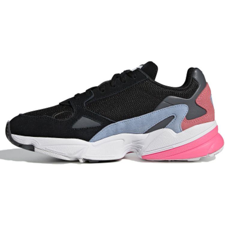 Adidas Originals Falcon Comfortable Daily Low-Top Lifestyle Shoes Women Sneaker Black Pink EG2864