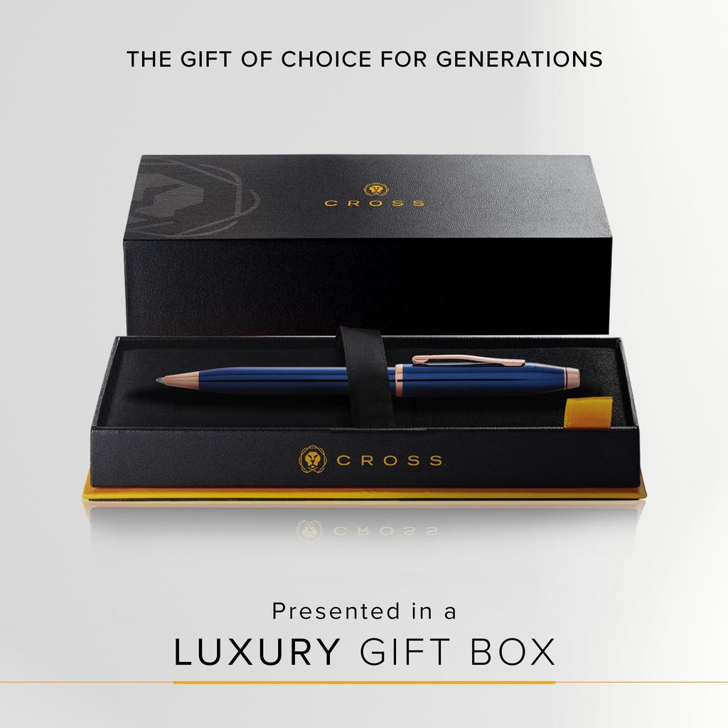 Cross Century II Cobalt Blue Premium Gift Boxed Ballpoint Medium Perfect Gift for Day or Promotion Oil-Based Pen, Nib, Father's