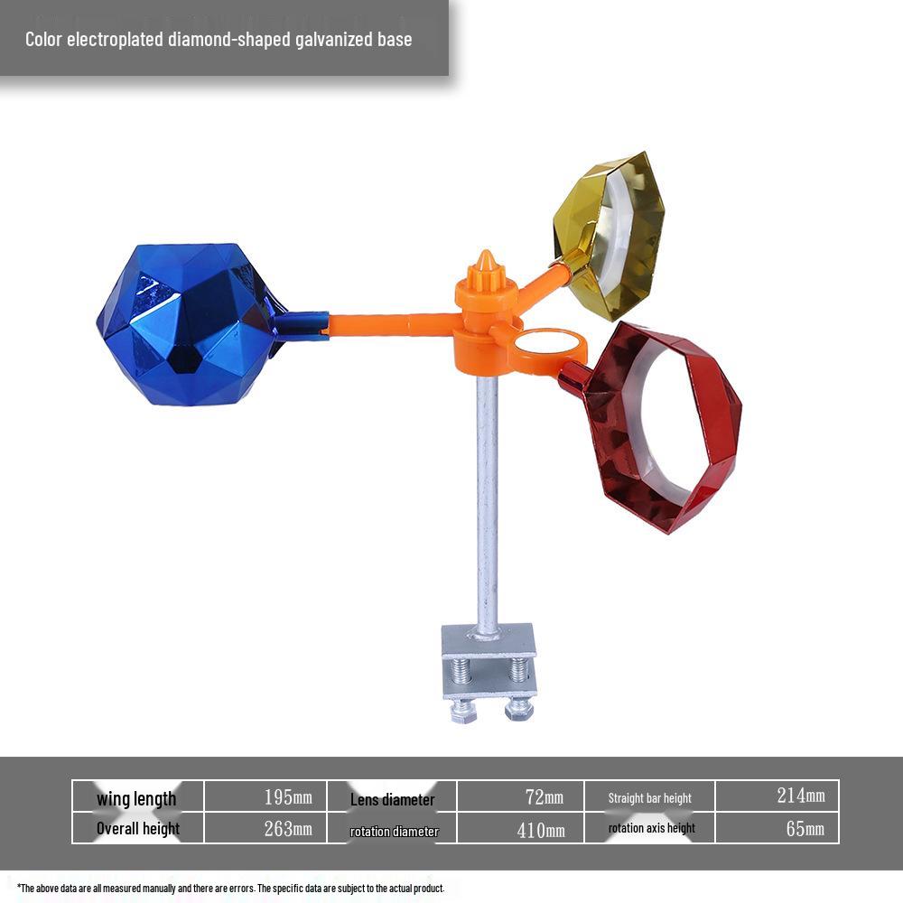 Odblaskowy odstraszacz ptaków zasilany energią słoneczną i wiatrową na farmy zewnętrzne i stawy rybne