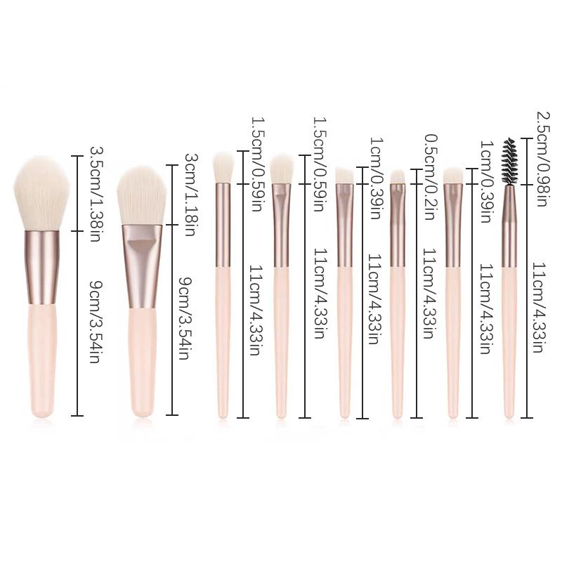8 Pcs Cosmetics Foundation Blush Powder Eyeshadow Blending Makeup Brush Soft Fluffy Makeup Brushes Beauty Tools Make Up Brushes
