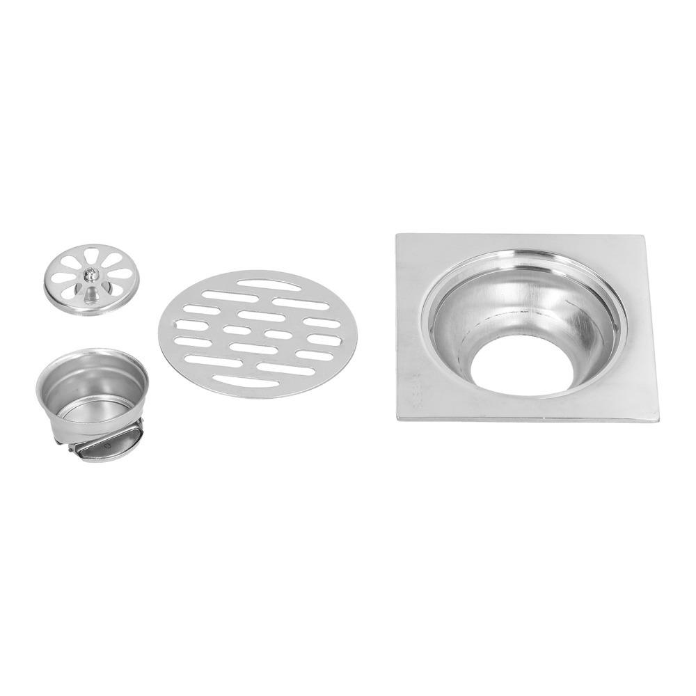 Square Floor Drain Self Sealing Shower Drain Durable Floor Strainer Garage