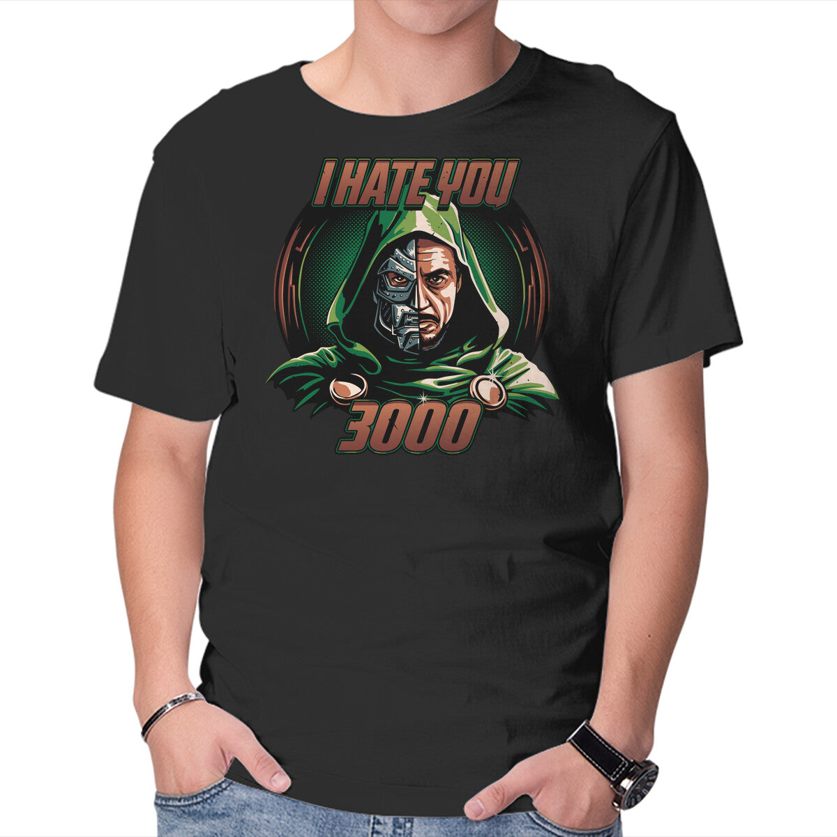 Unisex Crew Neck T-Shirt I Hate You 3000 Graphic Short Sleeve Casual Tee XS