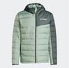 Jacket Adidas Terrex Multi Light Hooded Down Jacket Silver-green Khaki Green
