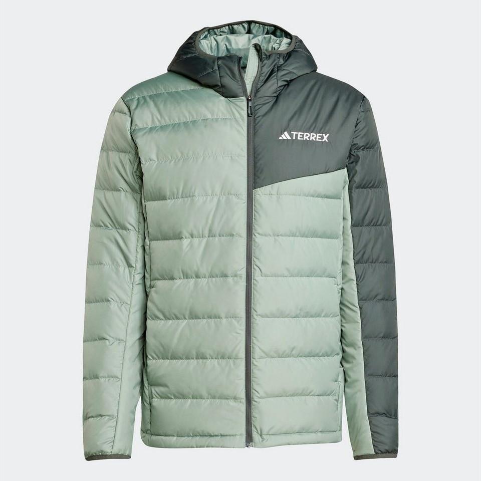 Jacket Adidas Terrex Multi Light Hooded Down Jacket Silver-green Khaki Green
