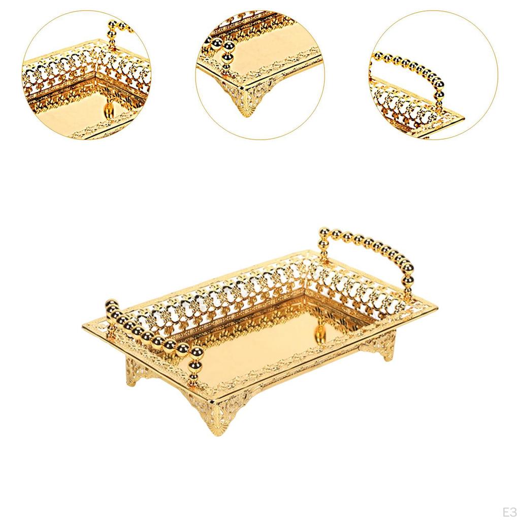 Dekoratives Tablett zum Servieren von Snacks und Aufbewahren von Make-up im Haushalt