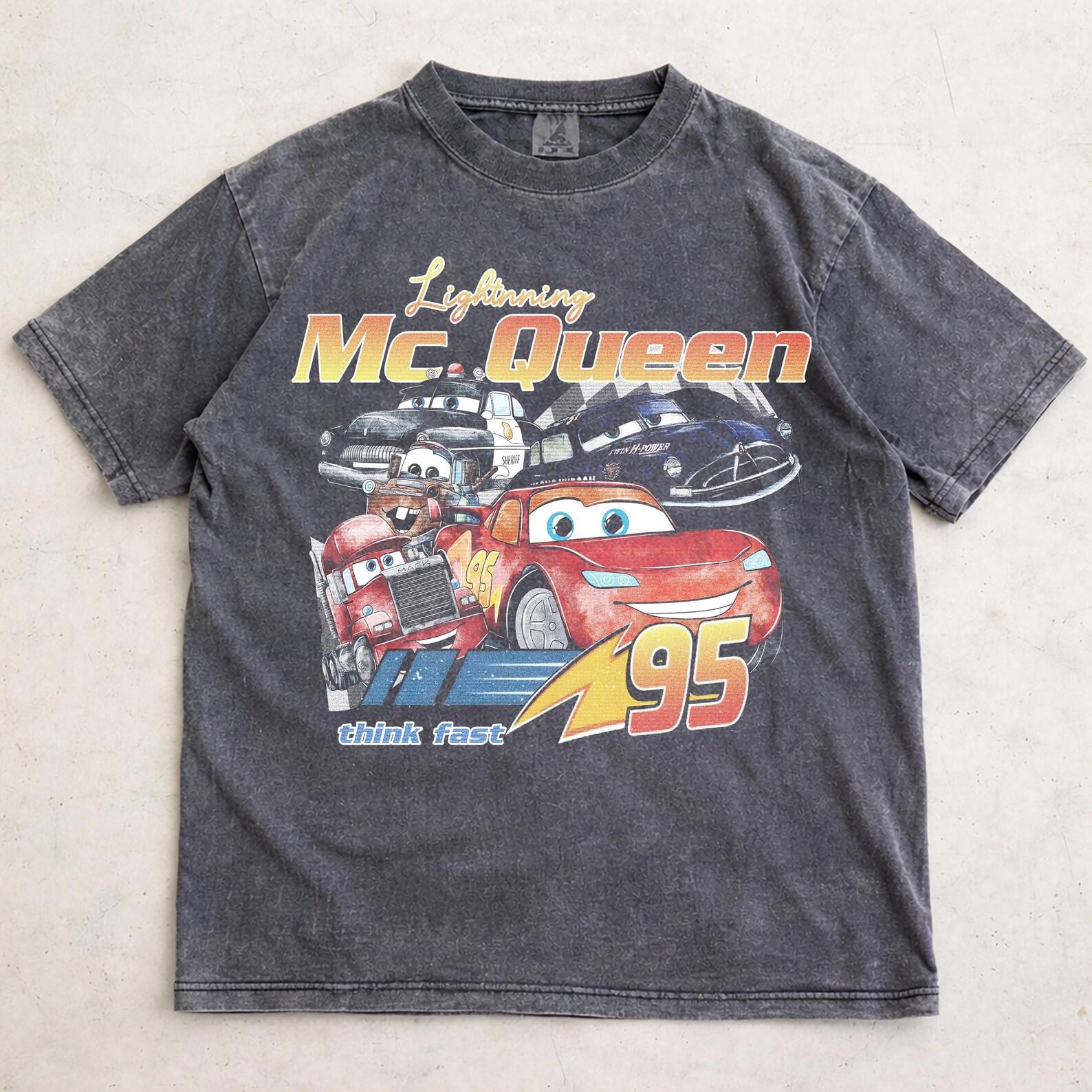 Pixar Cars Lightning McQueen Retro Shirt, Piston Cup Shirt, Disneyland Family Vacation Tee 3XL
