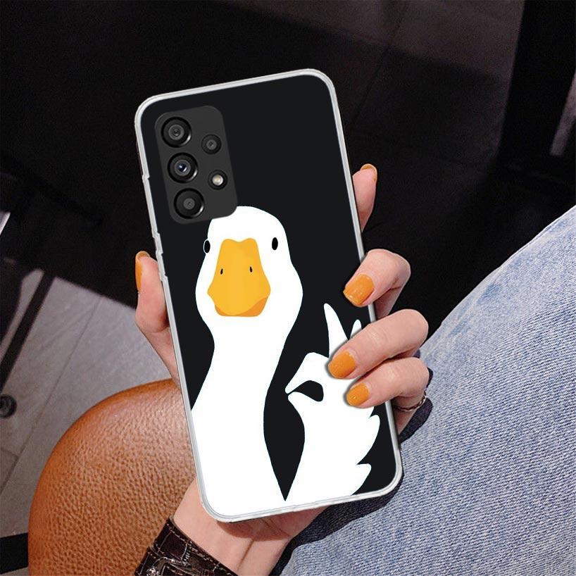 Cartoon Duck Goose Game Phone Case For Samsung Galaxy A17 A16 A15 A14 A13 A57 A56 A55 A54 A53 A37 A36 A35 A34 A33 A26 A25 A24 A2