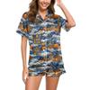 Women's Casual Fashion Halloween Printed Short Sleeve Home Suit