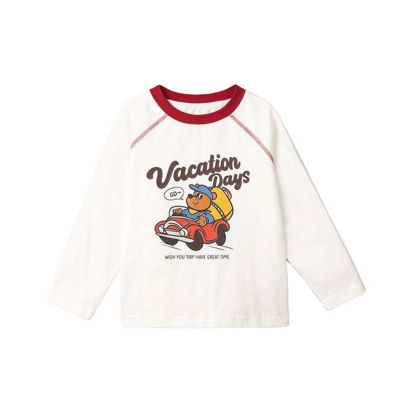 LUSON Boys' Cartoon Print Long Sleeve T-Shirt